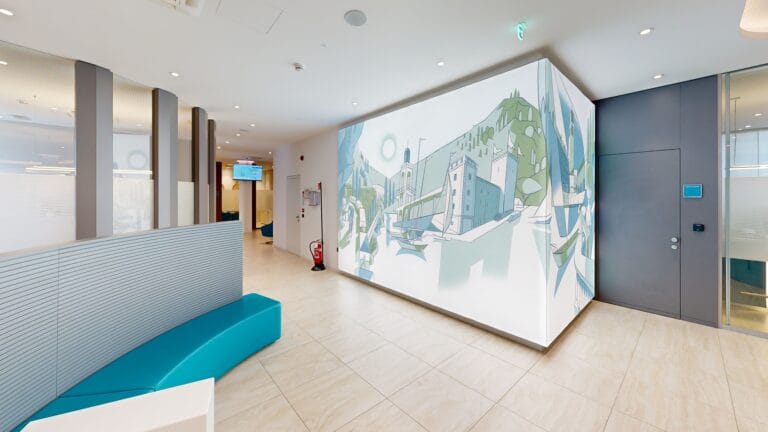 La Cassa Rurale Alto Garda e Rovereto nella sua sede di Riva del Garda - sale interne