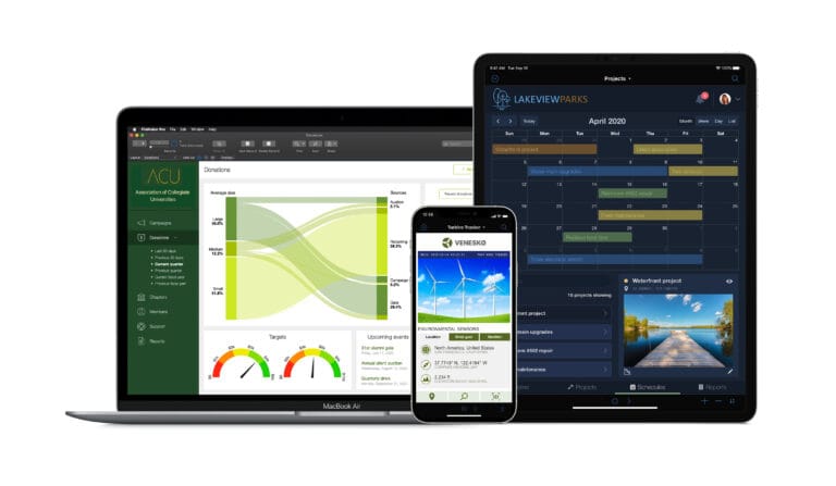 L'ecosistema Filemaker dal server ai client su computer desktop, tablet e mobile
