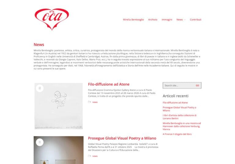 Sito web Mirella Bentivoglio - mirellabentivoglio.it - home page