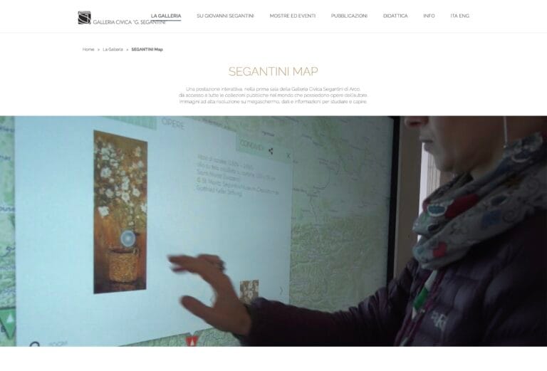 Segantini e Arco - il sito segantiniearco.it dedicato al pittore nato nella cittadina trentina - il touchscreen Segantini Map
