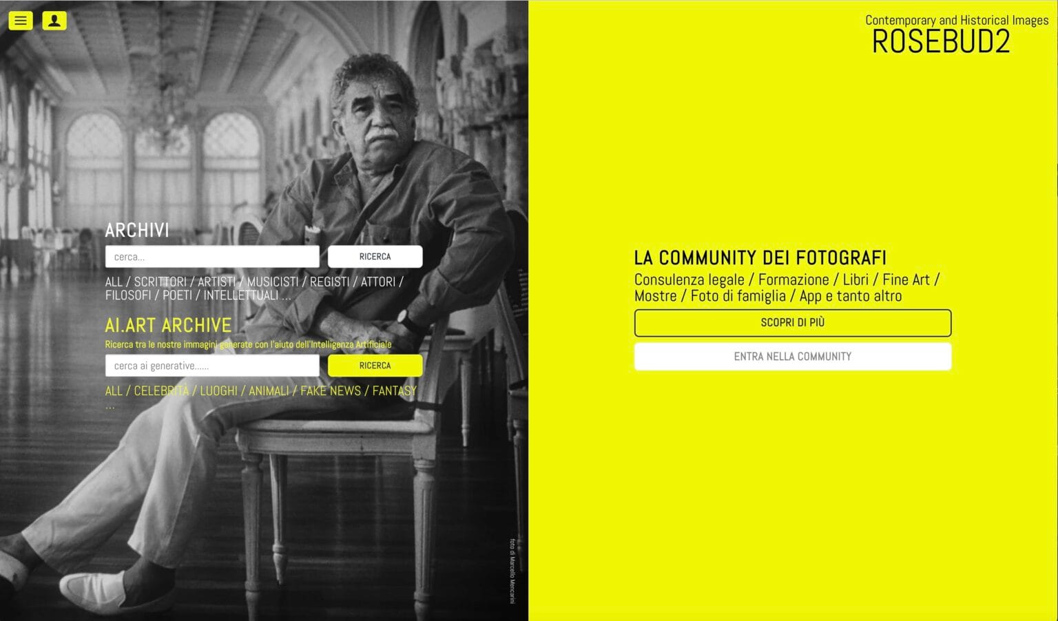 Sito web Rosebud2.it Agenzia Fotogiornalistica - home page