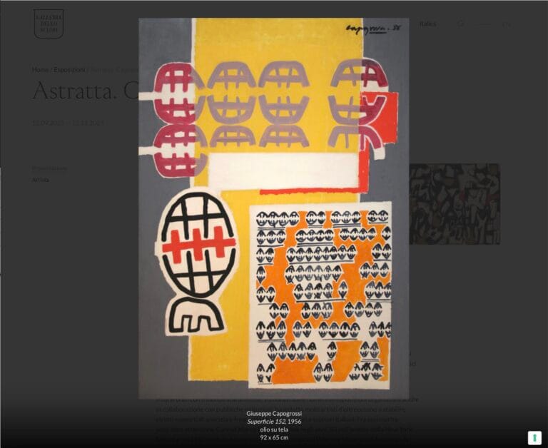 Galleria dello Scudo - sito web - particolare opera in mostra