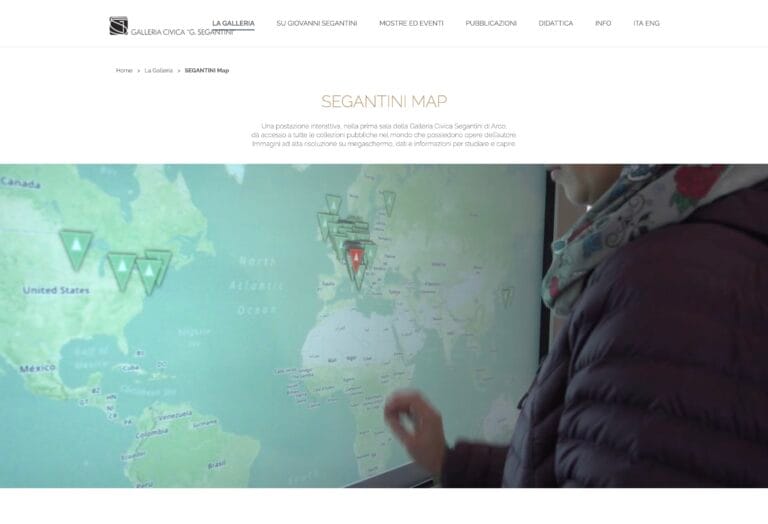 Segantini e Arco - il sito segantiniearco.it dedicato al pittore nato nella cittadina trentina - il touchscreen Segantini Map la mappa