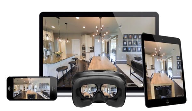 Il virtual tour 3D si può vedere sul computer sui tablet, sui cellulari / mobile e con i visori 3D